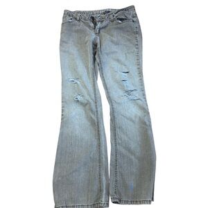 Vintage 90’s One Tuff Babe Distressed Flare Jeans